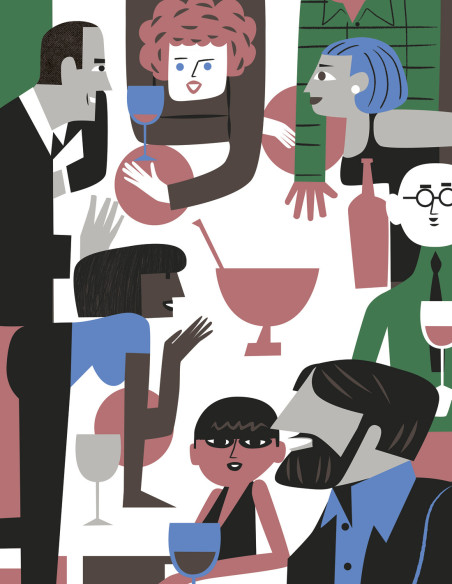 Illustration "Amistad" by Mikel Casal. Signed A3 reproduction