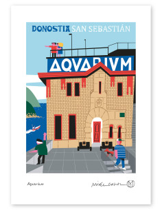 Illustration "Aquarium" by Mikel Casal. A5, A4 and A3...