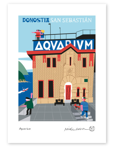 Illustration "Aquarium" by Mikel Casal. A5, A4 and A3 reproductions