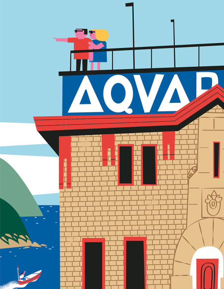 Illustration "Aquarium" by Mikel Casal. A5, A4 and A3 reproductions