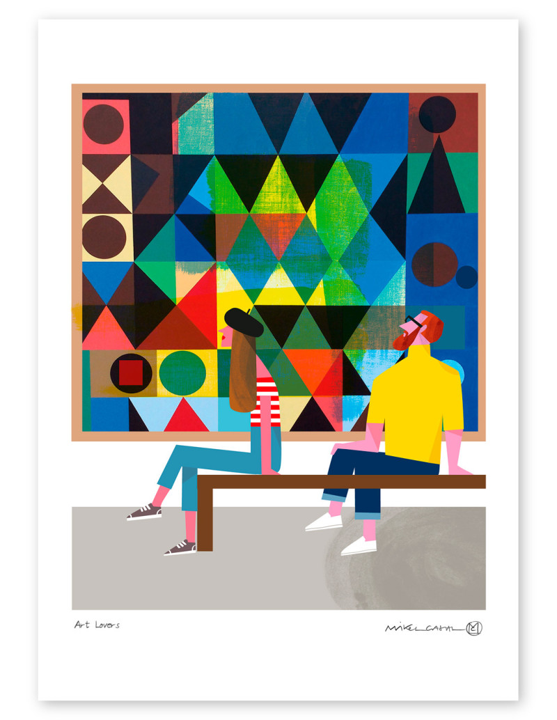Ilustración "Art lovers" de Mikel Casal....