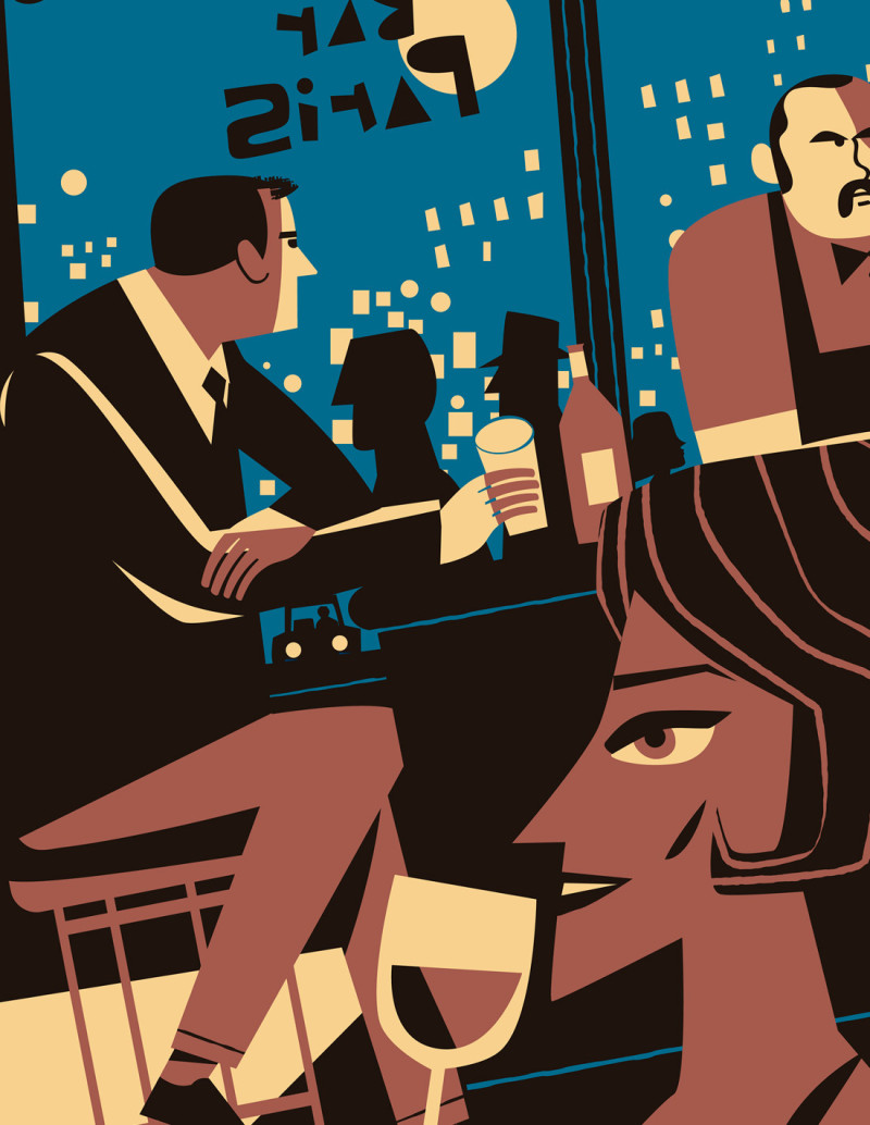 Ilustración "Bar Paris" de Mikel Casal....