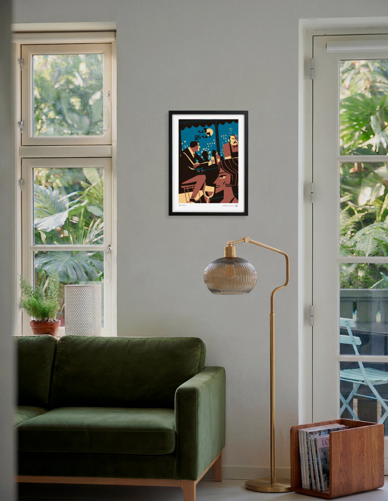 Illustration "Bar Paris" by Mikel Casal. Signed...