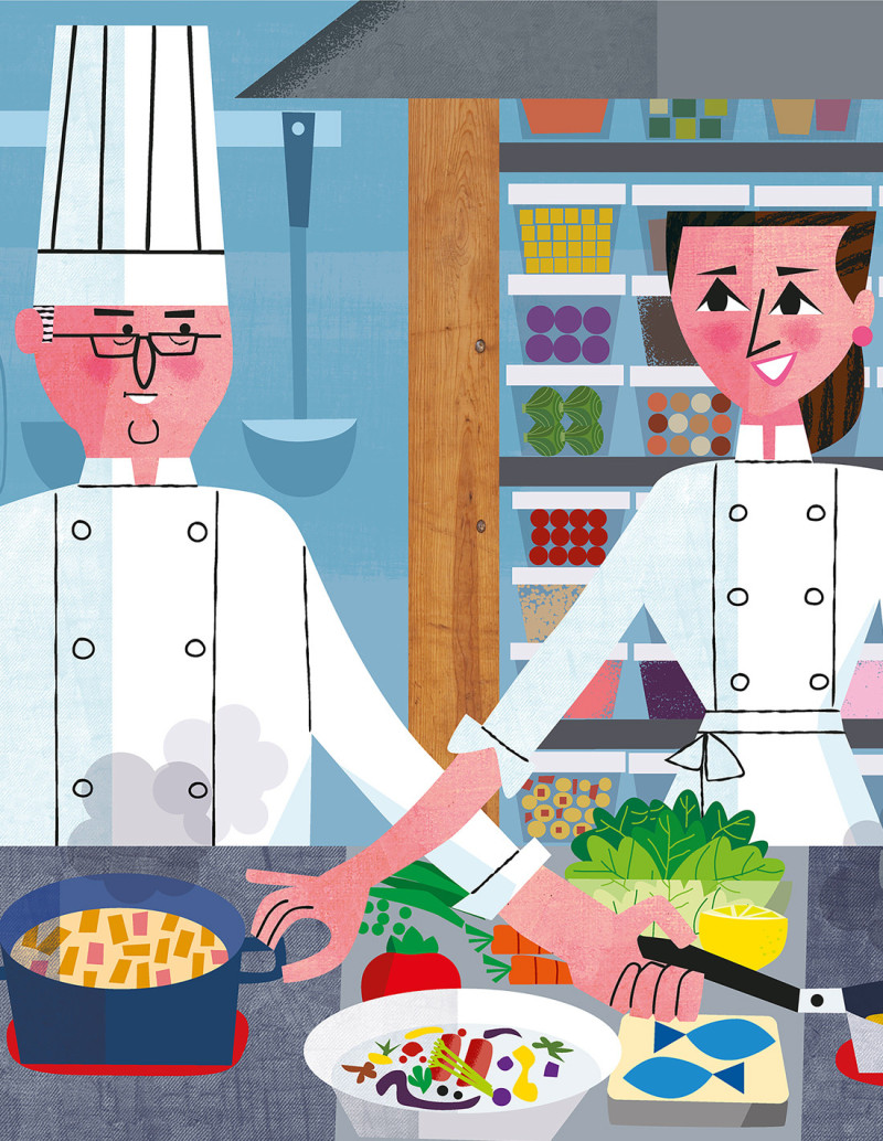 Ilustración "Basque Haute Cuisine" de Mikel...