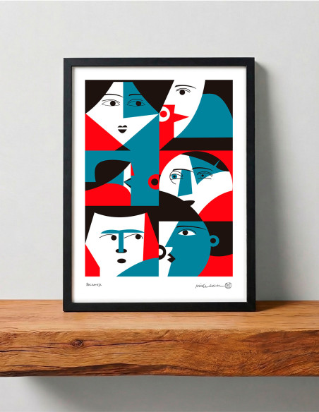 Ilustración "Bocaoreja" de Mikel Casal. Reproducción A3 firmada