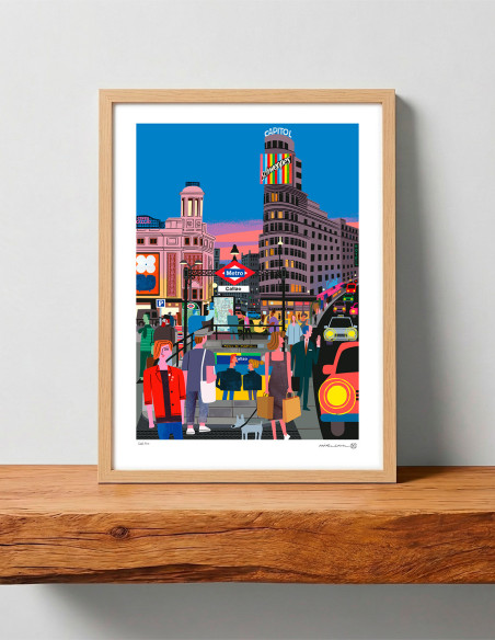 Illustration "Callao" by Mikel Casal. A5, A4, A3 y A2 reproductions