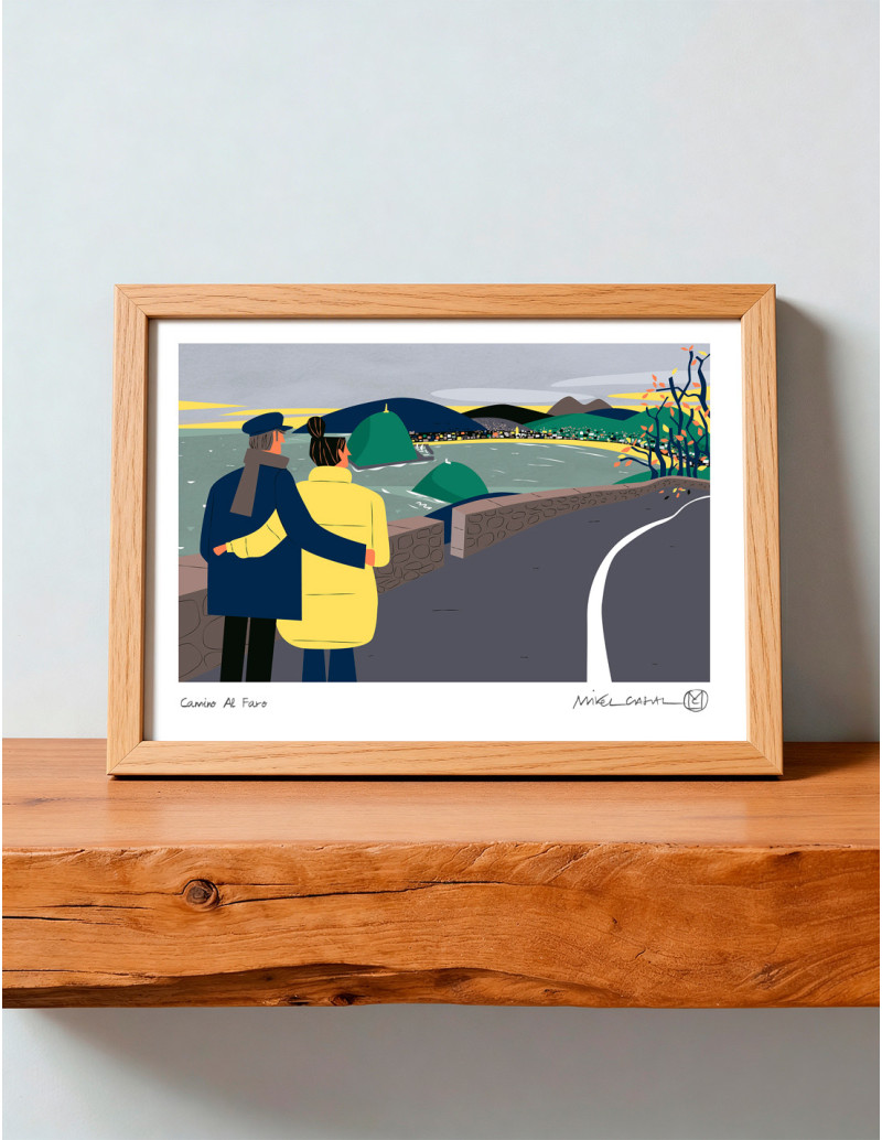 Ilustración "Camino al faro" de Mikel Casal....