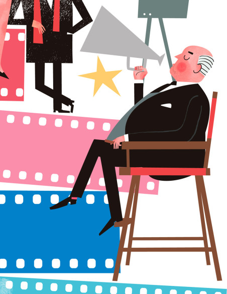 Illustration "Cine" by Mikel Casal. A4 and A3 reproductions