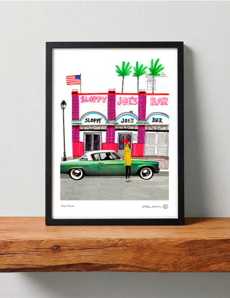 Illustration "Cayo Hueso" by Mikel Casal. Signed A3 reproduction