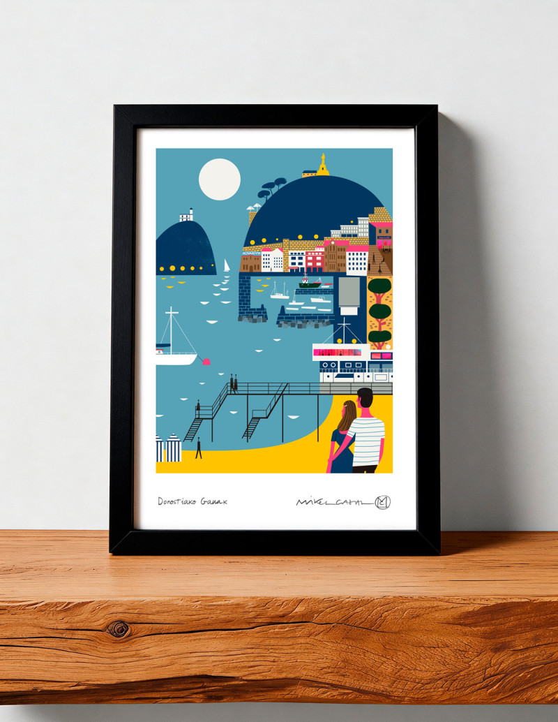 Illustration "Donostiako Gauak" by Mikel Casal....