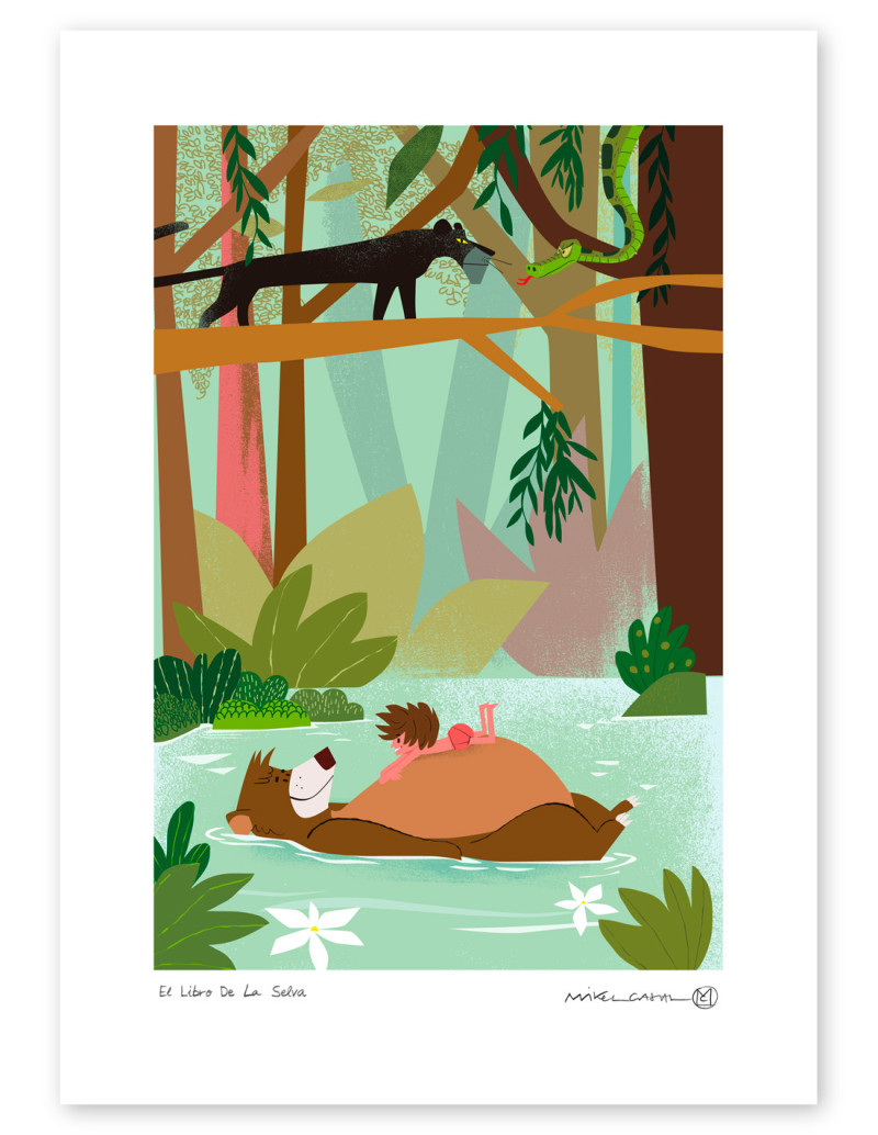 Illustration "El libro de la selva" by Mikel...