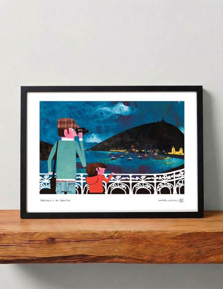 Ilustración "Holidays in San Sebastian" de Mikel Casal. Reproducciones A4, A3 y A2