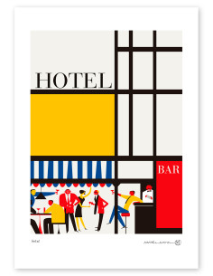 Ilustración "Hotel" de Mikel Casal. Reproducciones A3 y...
