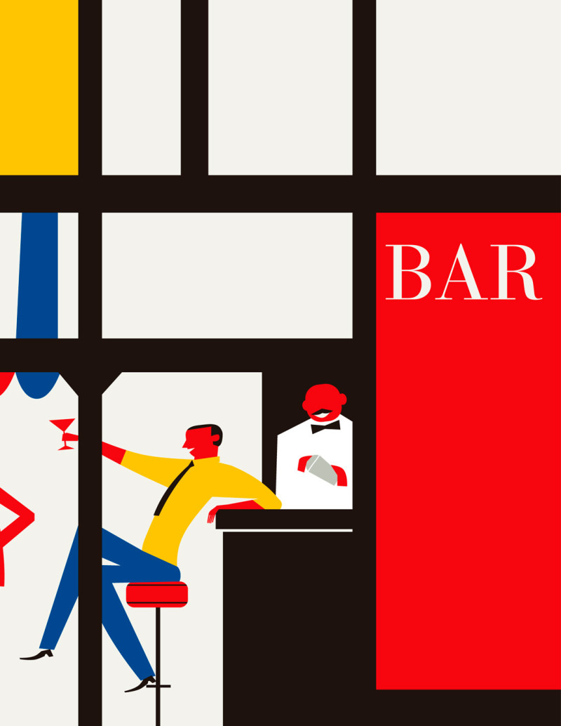 Illustration "Hotel" by Mikel Casal. Signed A3...