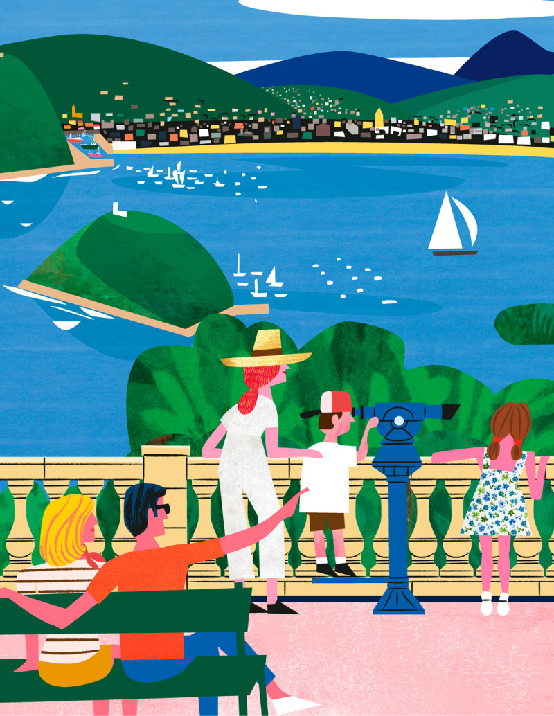 Illustration "Igeldo" by Mikel Casal. A4, A3 y...