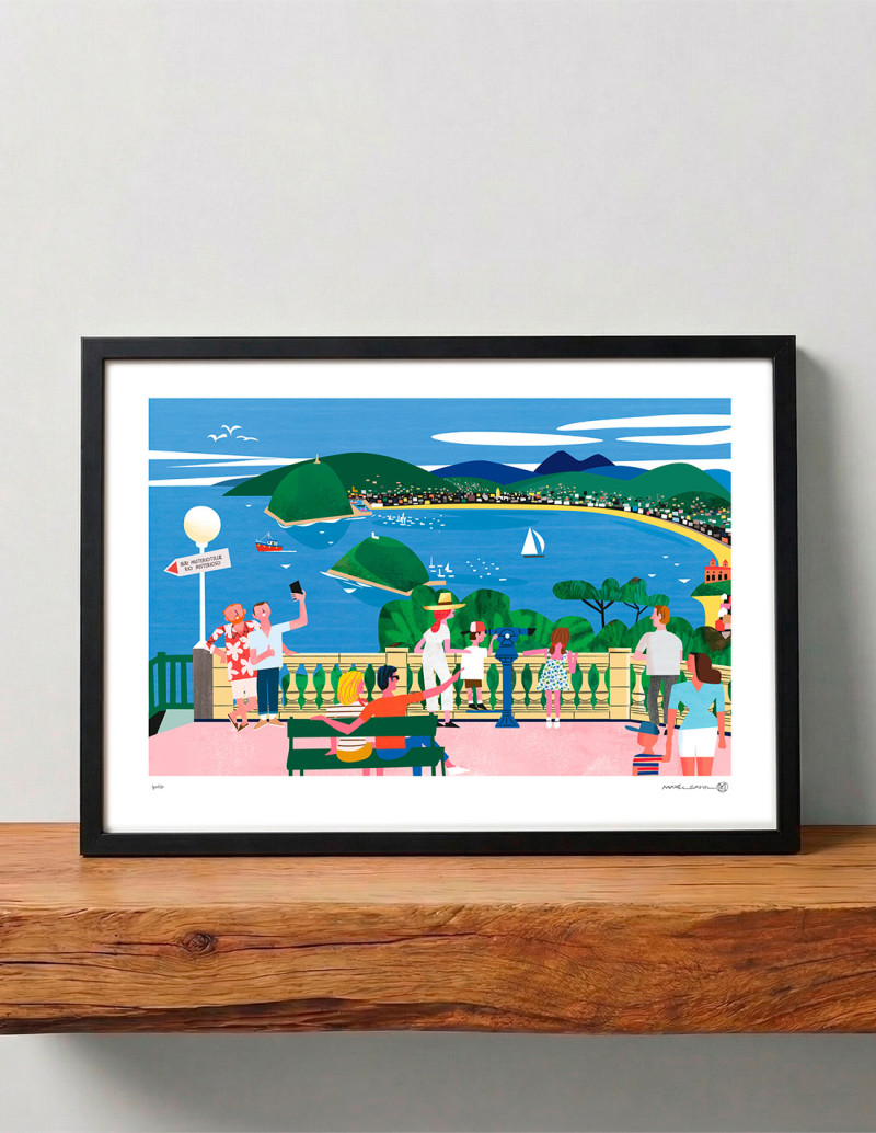 Illustration "Igeldo" by Mikel Casal. A4, A3 y...