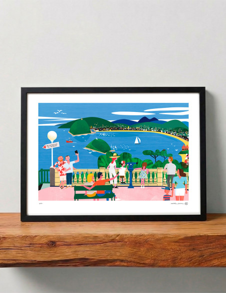Illustration "Igeldo" by Mikel Casal. A4, A3 y A2 reproductions