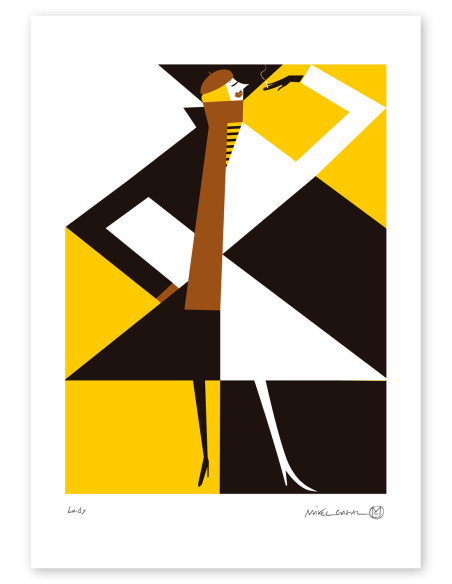 Ilustración "Lady" de Mikel Casal. Reproducción A3 firmada