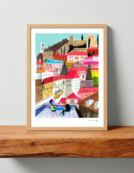 Ilustración "Lisboa" de Mikel Casal. Reproducciones A3 y A2 firmadas