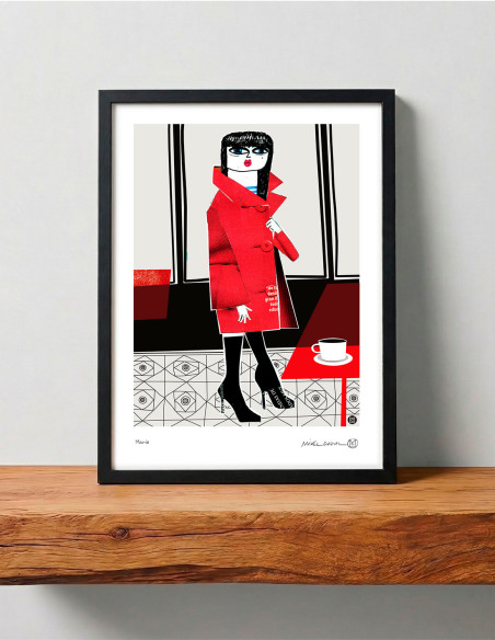 Ilustración "Marie" de Mikel Casal. Reproducción A3 firmada