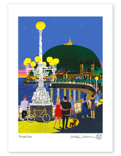 Illustration "Paseatzen" by Mikel Casal. A5, A4, A3 y A2...