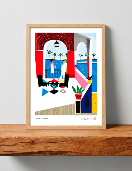 Illustration "Queen of Panama" by Mikel Casal. Signed A3 and A2 reproductions
