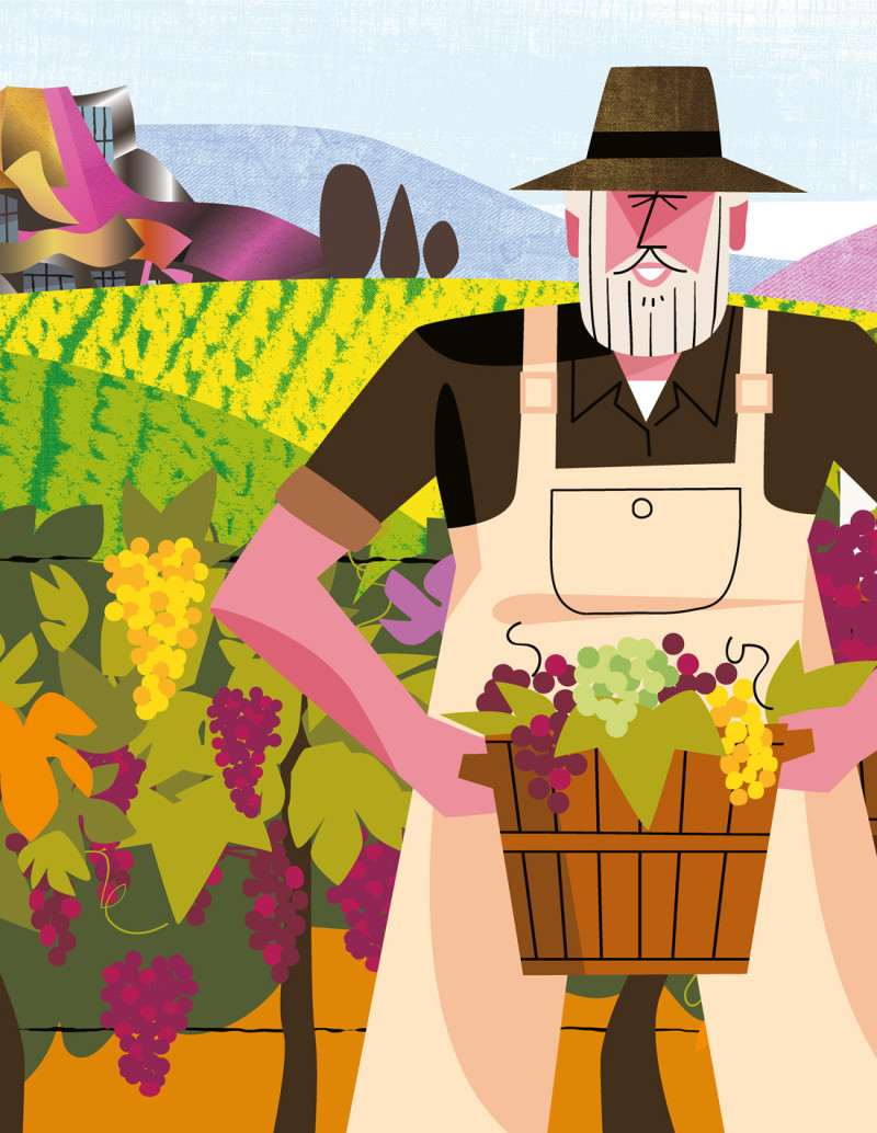 Illustration "La Rioja" by Mikel Casal. A4, A3...