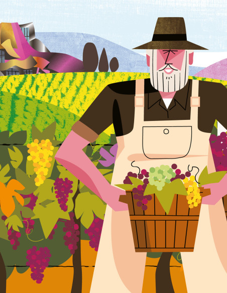 Illustration "La Rioja" by Mikel Casal. A4, A3 and A2 reproductions