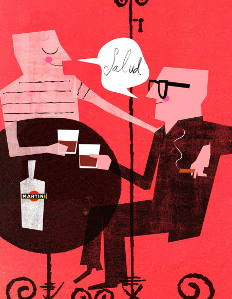 Illustration "Salud" by Mikel Casal. Signed A3 reproduction