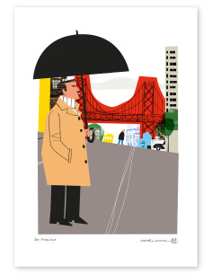 Illustration "San Francisco" by Mikel Casal. Signed A3...