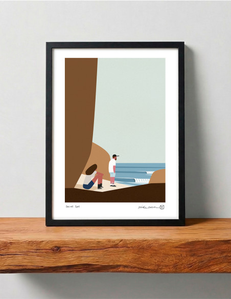 Ilustración "Secret Spot" de Mikel Casal. Reproducciones A4, A3 y A2
