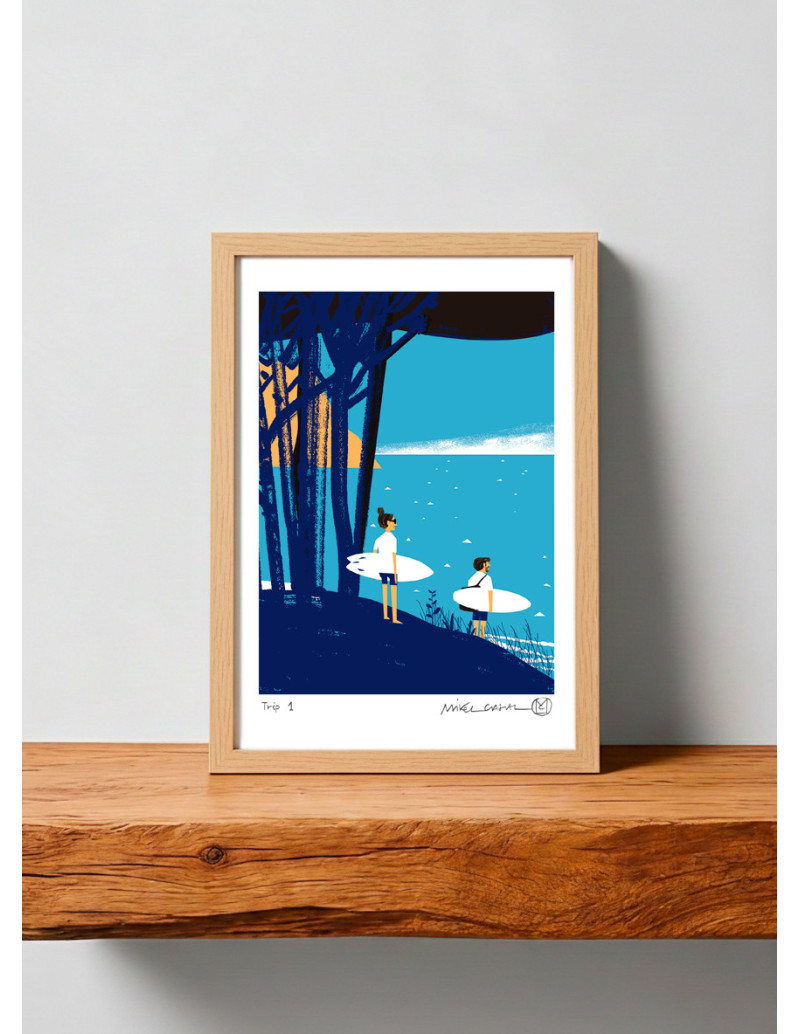 Illustration "Trip" by Mikel Casal. A4, A3 and...