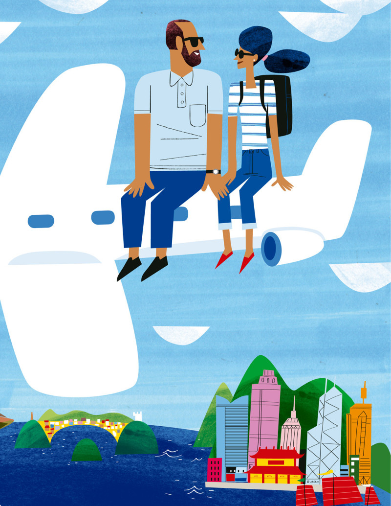 Illustration "Viajar juntos" by Mikel Casal....