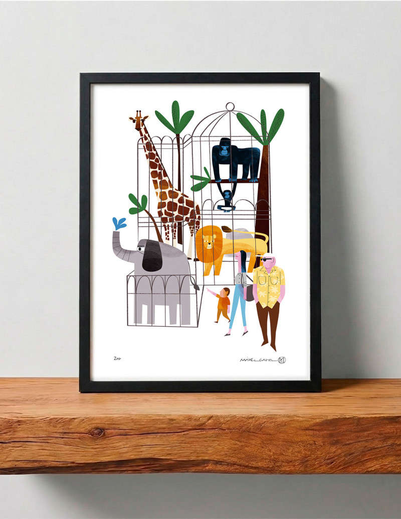 Illustration "Zoo" by Mikel Casal. A4 and A53...