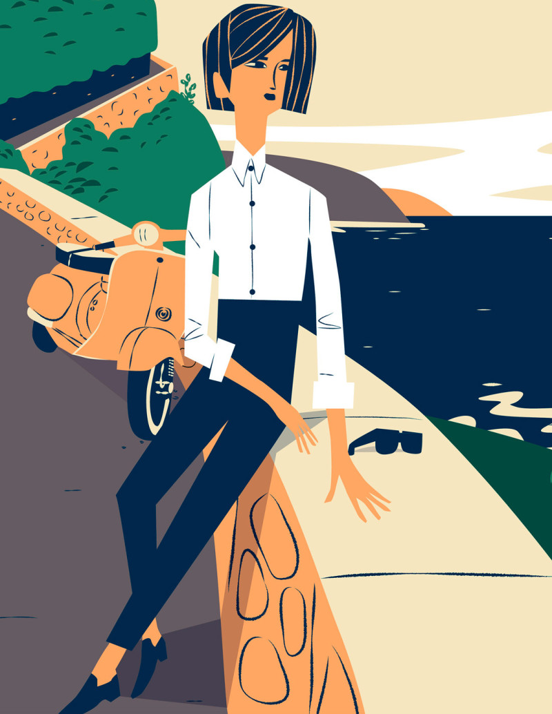 Illustration "El faro de Igeldo" by Mikel...