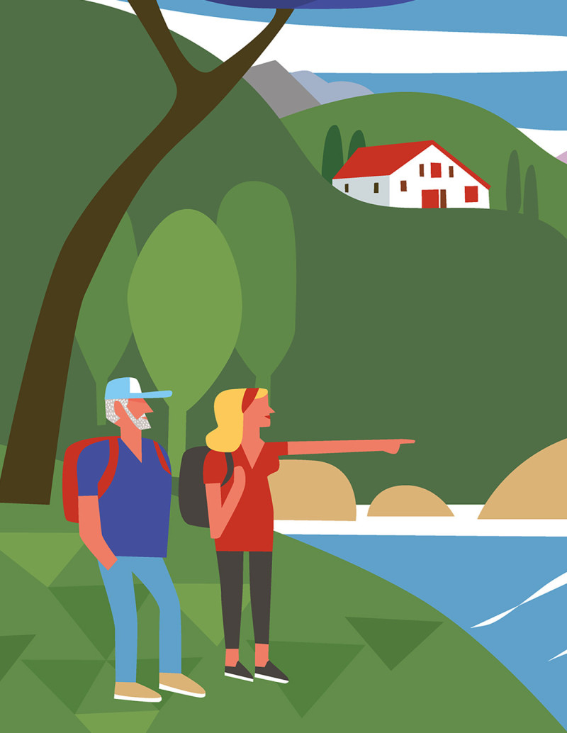 Illustration "Basque Coast" by Mikel Casal. A4,...
