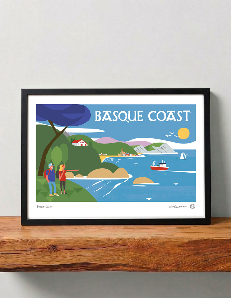 Ilustración "Basque Coast" de Mikel Casal....
