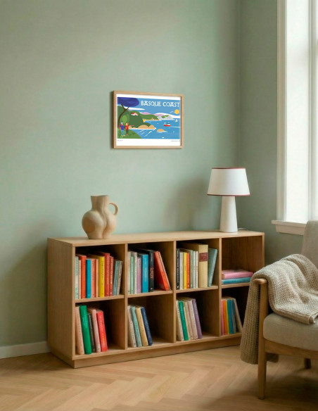 Illustration "Basque Coast" by Mikel Casal. A4, A3 and A2 reproductions