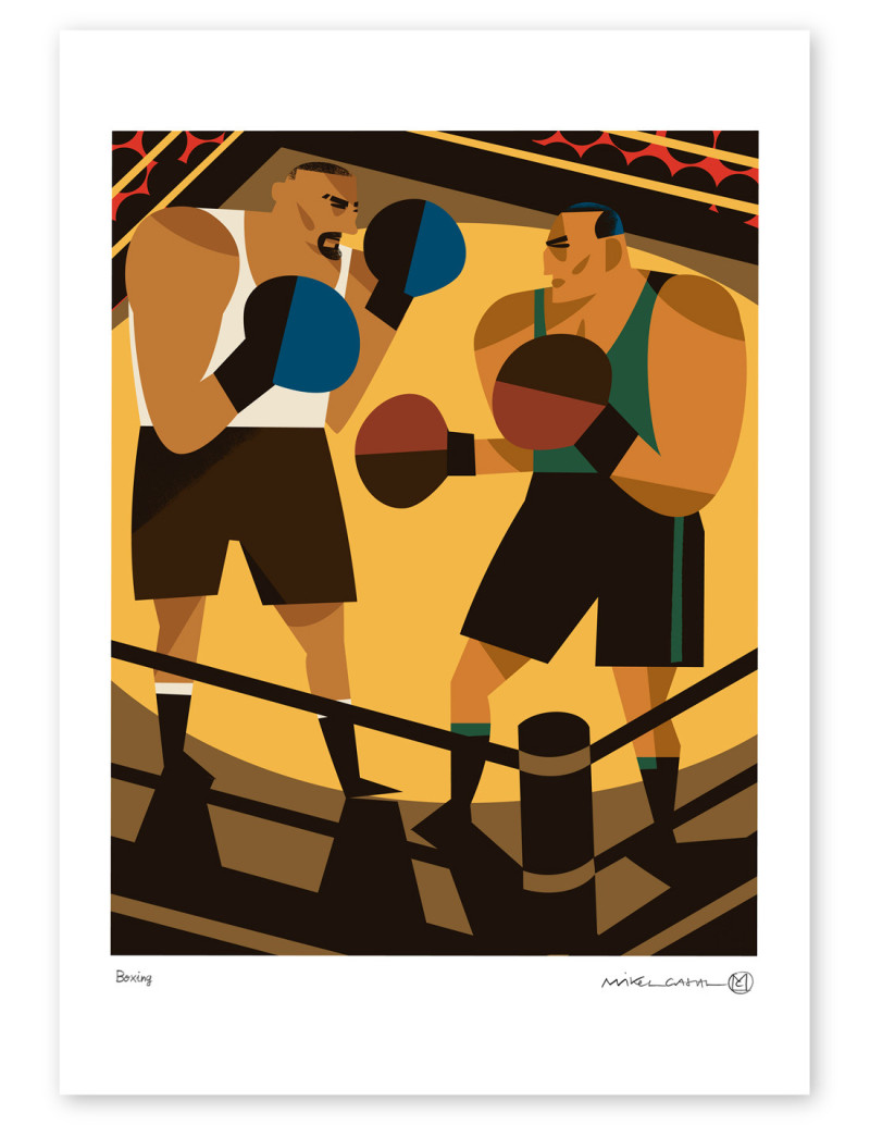 Illustration "Boxing" by Mikel Casal. Signed A3...
