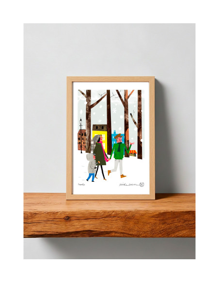Illustration "Family 2" by Mikel Casal. Signed A3 reproduction