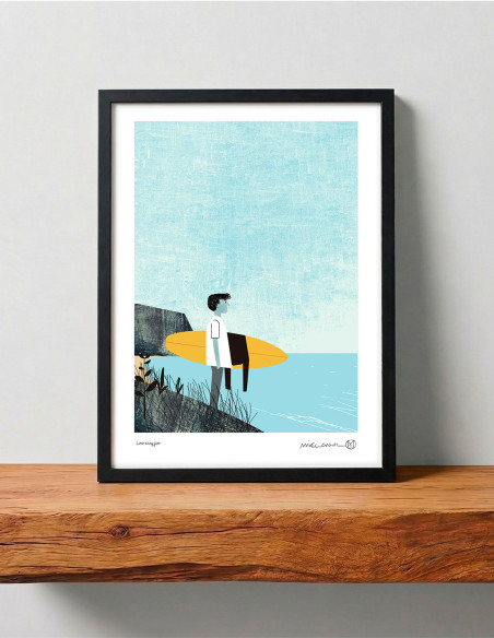 Illustration "Looking for" by Mikel Casal. A4, A3 and A2 reproductions