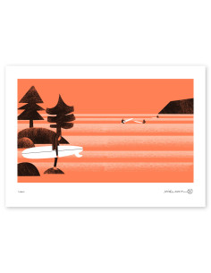 Illustration "Lines" by Mikel Casal. A4, A3 and A2...
