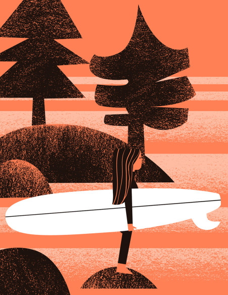 Illustration "Lines" by Mikel Casal. A4, A3 and A2 reproductions