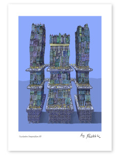 Illustration "Ciudades Imposibles 3" by Roskow. A4 and A3...