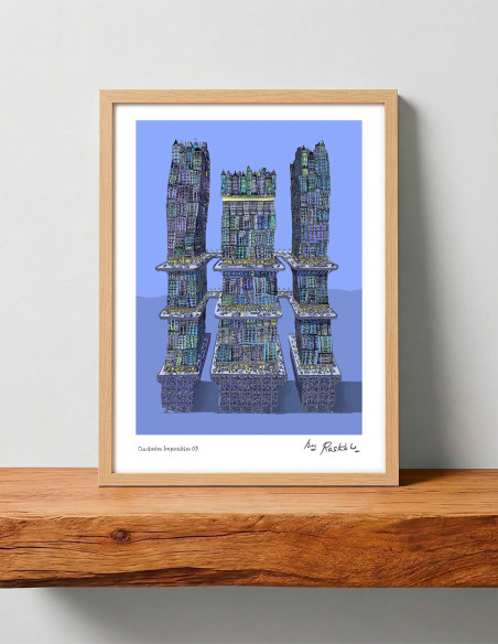 Ilustración "Ciudades Imposibles 3" de Roskow. Reproducciones A4 y A3