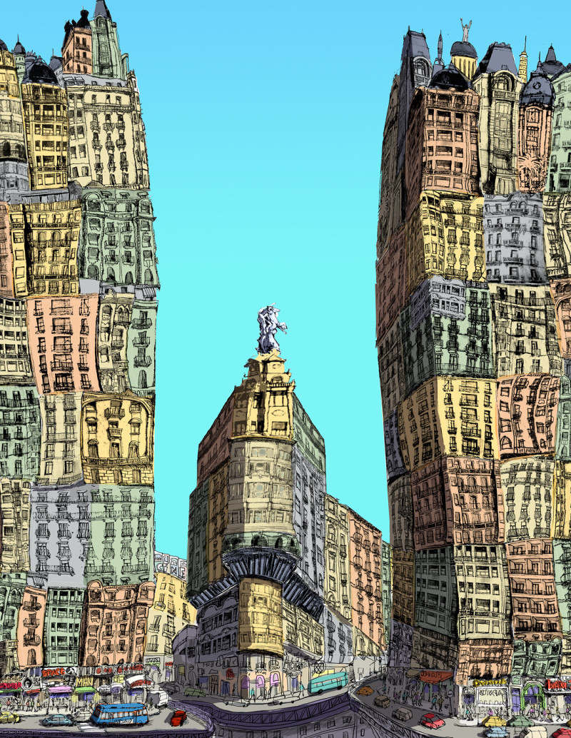 Illustration "Ciudades Imposibles 5" by Roskow....