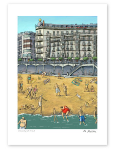 Ilustración "El bañador rojo de mi tía abuela" de Roskow....