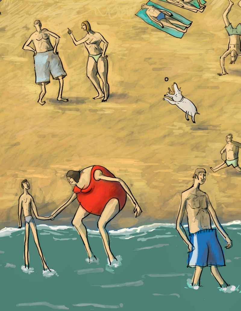 Illustration "El bañador rojo de mi tía abuela"...