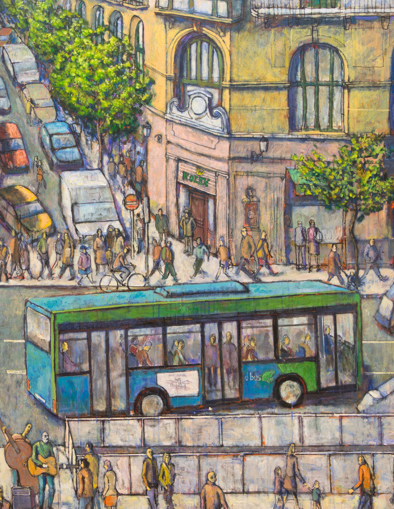 Illustration "El Boulevard" by Roskow. A4 and...