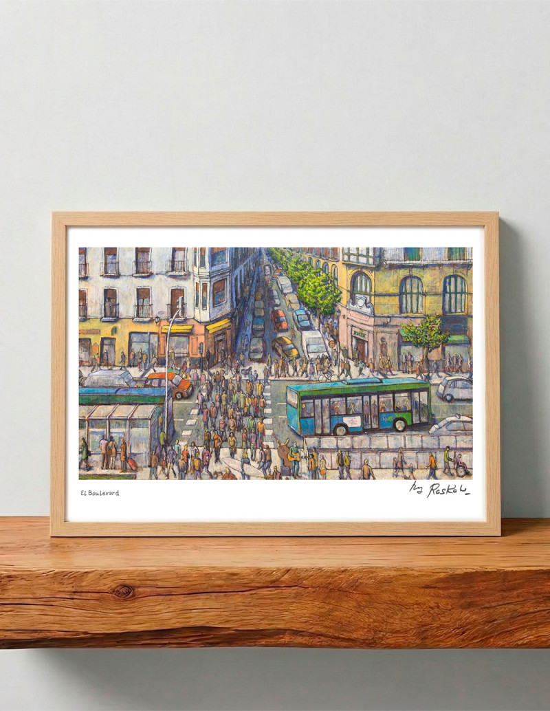Illustration "El Boulevard" by Roskow. A4 and...